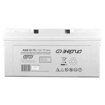 Аккумулятор для ИБП Энергия АКБ 12-75 (тип AGM) - Инверторы - Аккумуляторы - Магазин электротехнических товаров Проф Ток